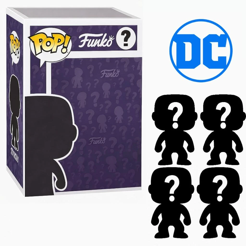 Funko Set of 4 Surprise Mystery DC Comics Pop! Randomly Selected