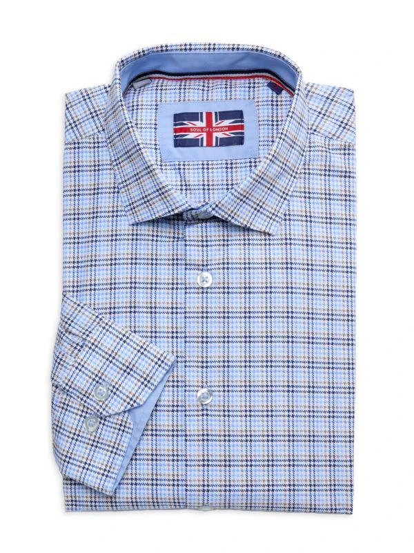 blue and pink plaid dress Lunar Blue Dixie Dress X-Small / Lunar Blue