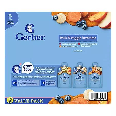 Gerber Gerber Toddler Pouch Variety Pack, 3.5 oz., 12 ct. 4
