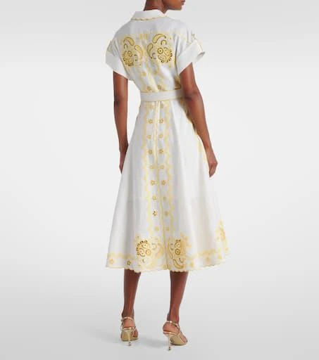 Zimmermann Lucky embroidered linen midi dress 3