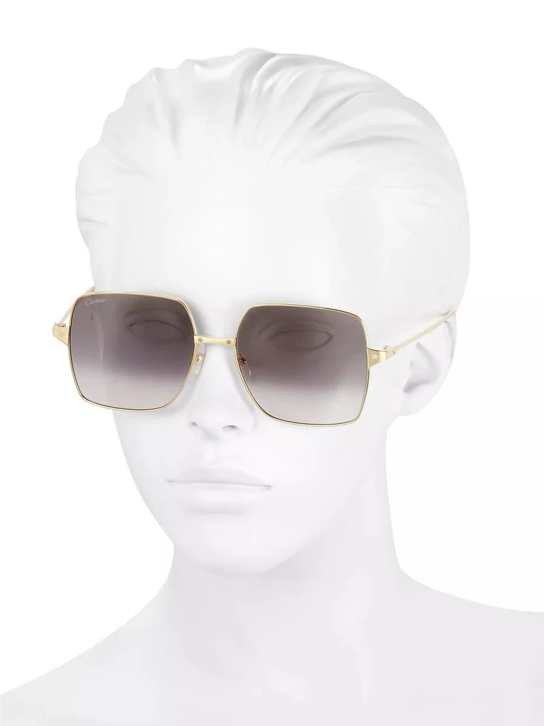 Cartier Santos De Cartier 57MM Square Sunglasses 4