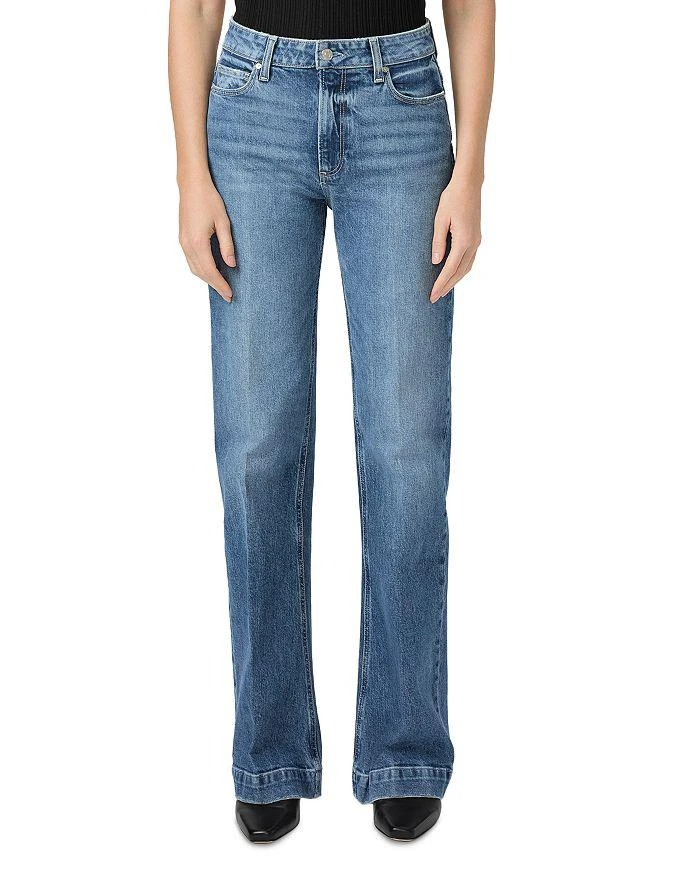 Paige Leenah High Rise Straight Jeans in Wings 1