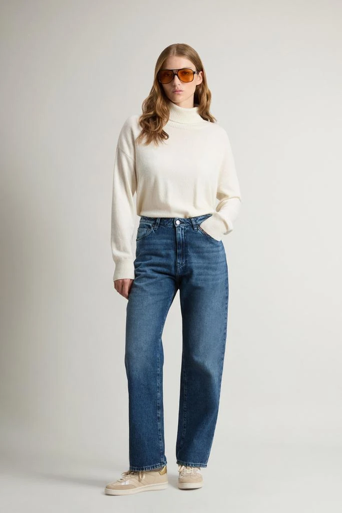 Woolrich Pants in Pure Cotton Denim - Women - Gray 1