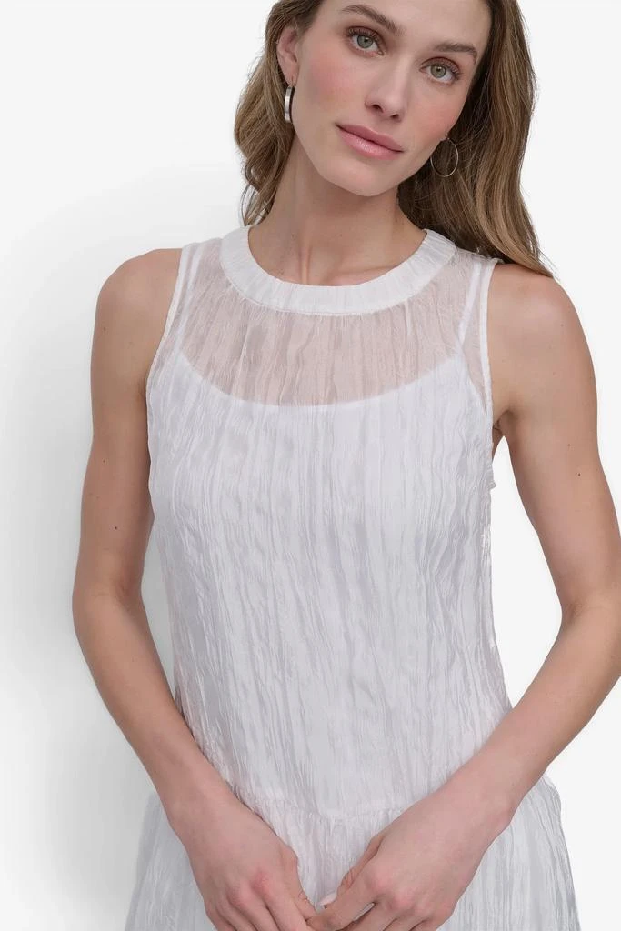DKNY LAYERED DROP WAIST TRAPEZE DRESS 4