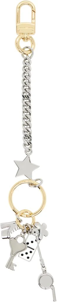 Marc Jacobs Silver 
Gold 
The Cluster Charm
 Keychain 2