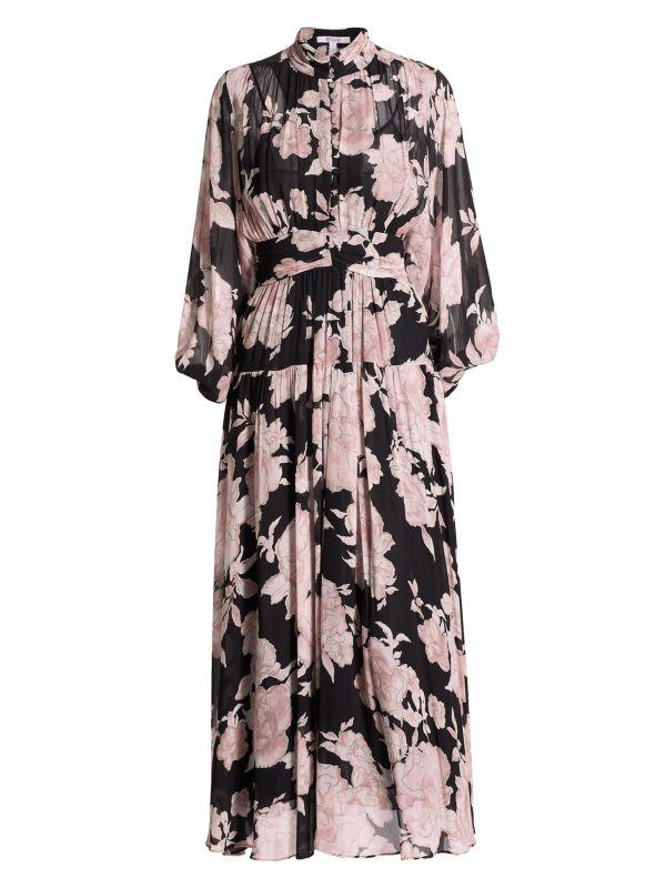 Derek Lam Jolie Floral Midi-Dress