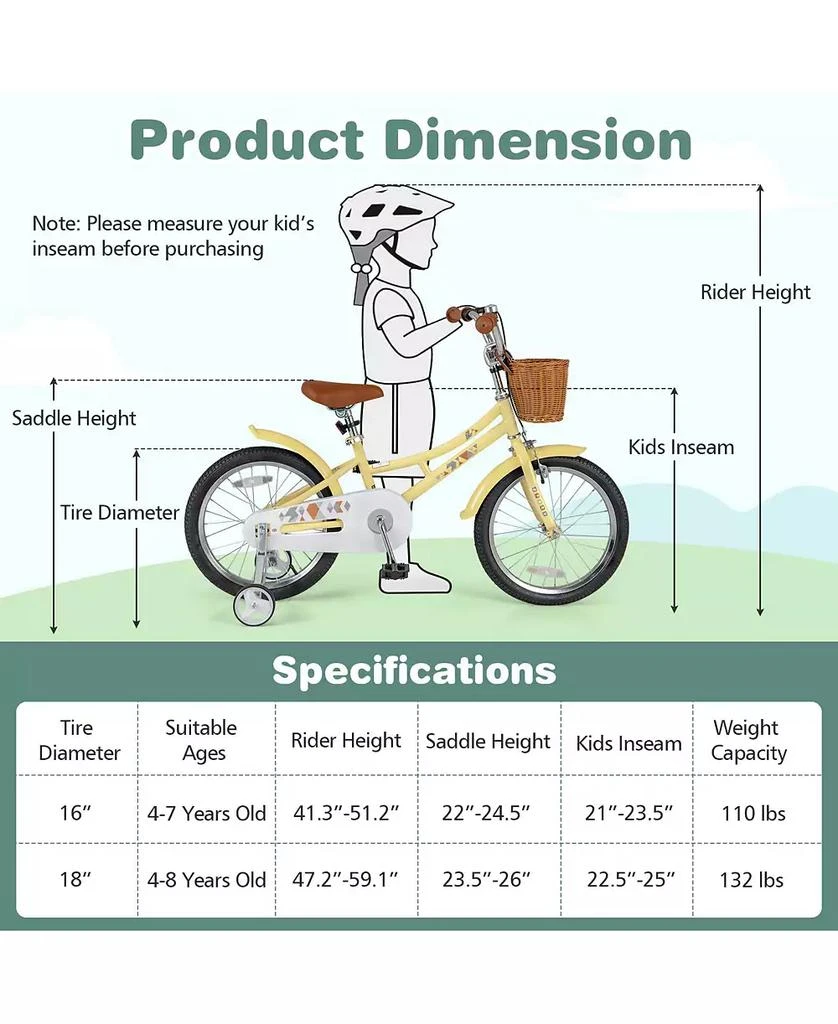 Slickblue 4–7 Year Old Kids Bicycle with Bell, Reflectors, and Adjustable Height Features 3