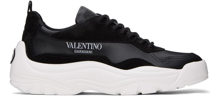 Valentino Garavani Black Gumboy Calfskin Sneakers Casual Shoes BeyondStyle