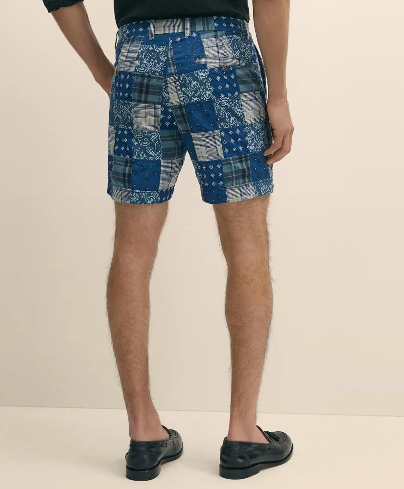 Brooks Brothers 7" Cotton Patchwork Madras Shorts 3