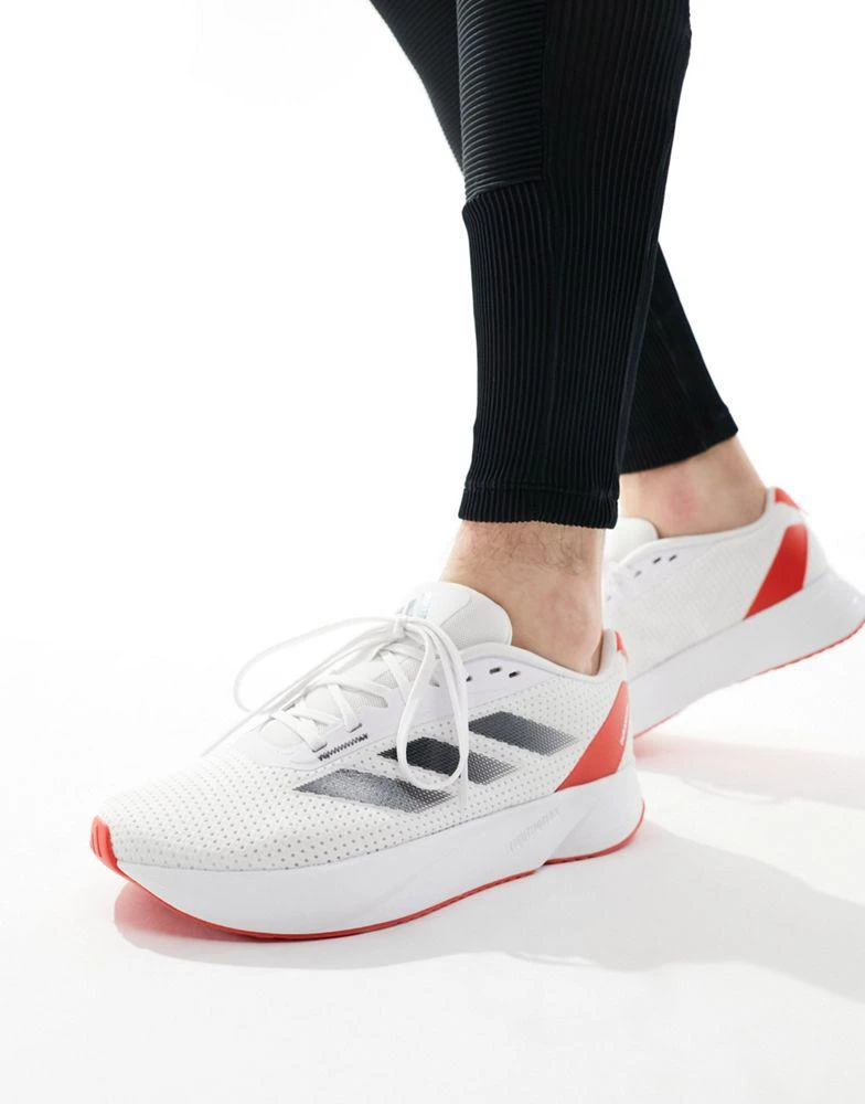 Adidas adidas Running Duramo SL trainers in white black and red 1