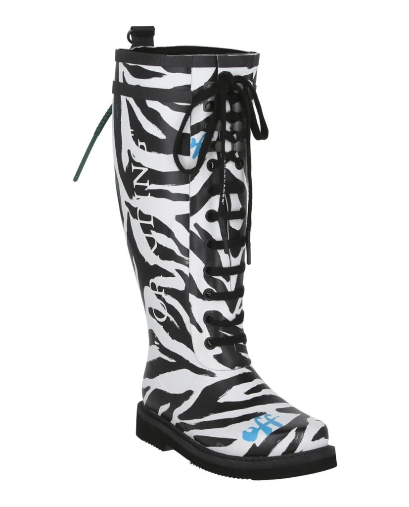 Off-White Zebra Print Rain Boots 2