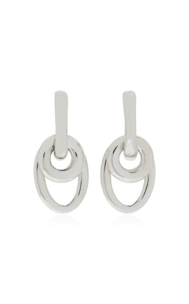 AGMES AGMES - Ellipses Sterling Silver Hoop Earrings - Silver - OS - Moda Operandi - Gifts For Her