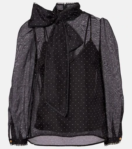 Zimmermann Polka-dot linen and silk blouse 1