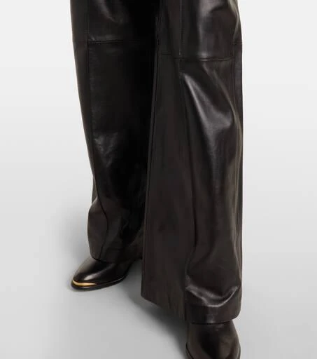 Isabel Marant Ciara high-rise leather wide-leg pants 5
