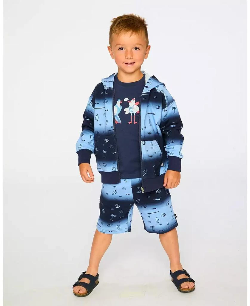 Deux par Deux Big Boys Hooded French Terry Cardigan 2