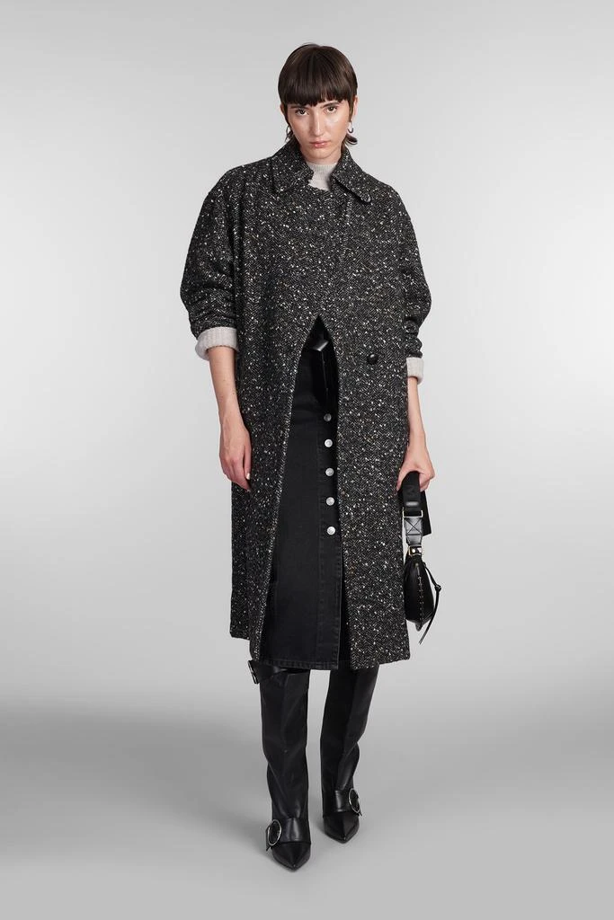 Marant Étoile Horia Coat In Black Wool 2