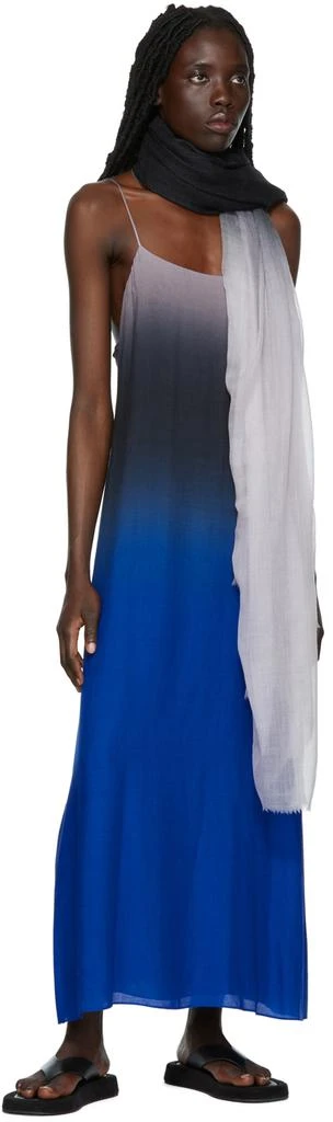 The Row SSENSE Exclusive Black & White Cashmere Scarf 3