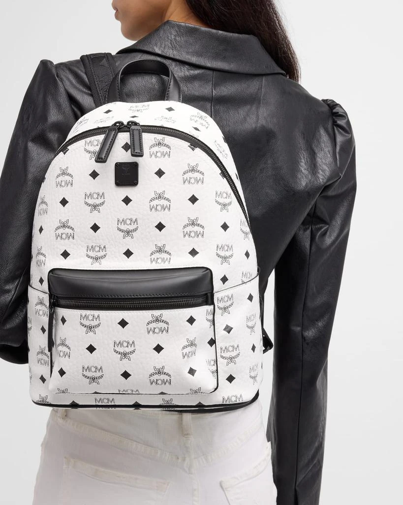 MCM Stark Small Logo Zip Backpack 2