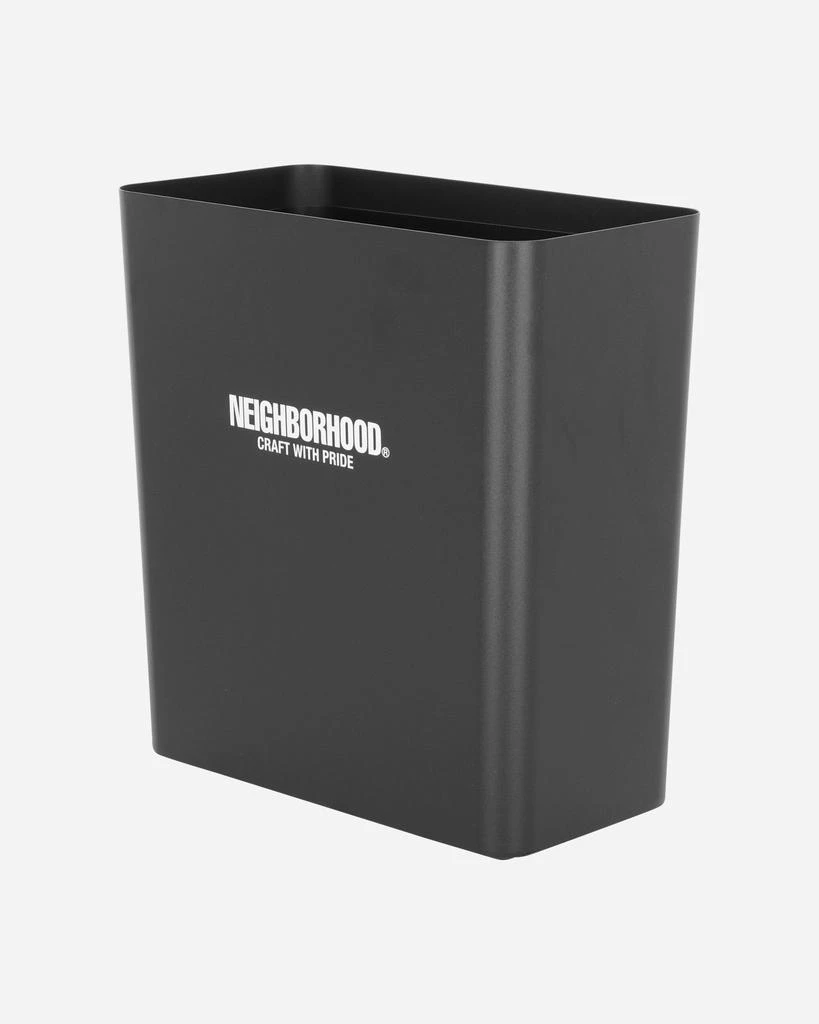 NEIGHBORHOOD Logo Trash Can Black 2
