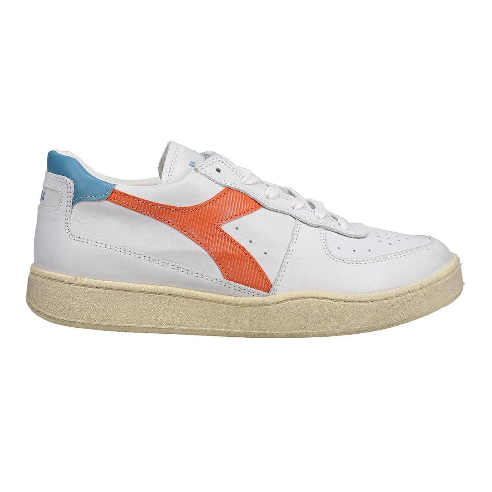 Diadora Mi Basket Low Used Lace Up Sneakers