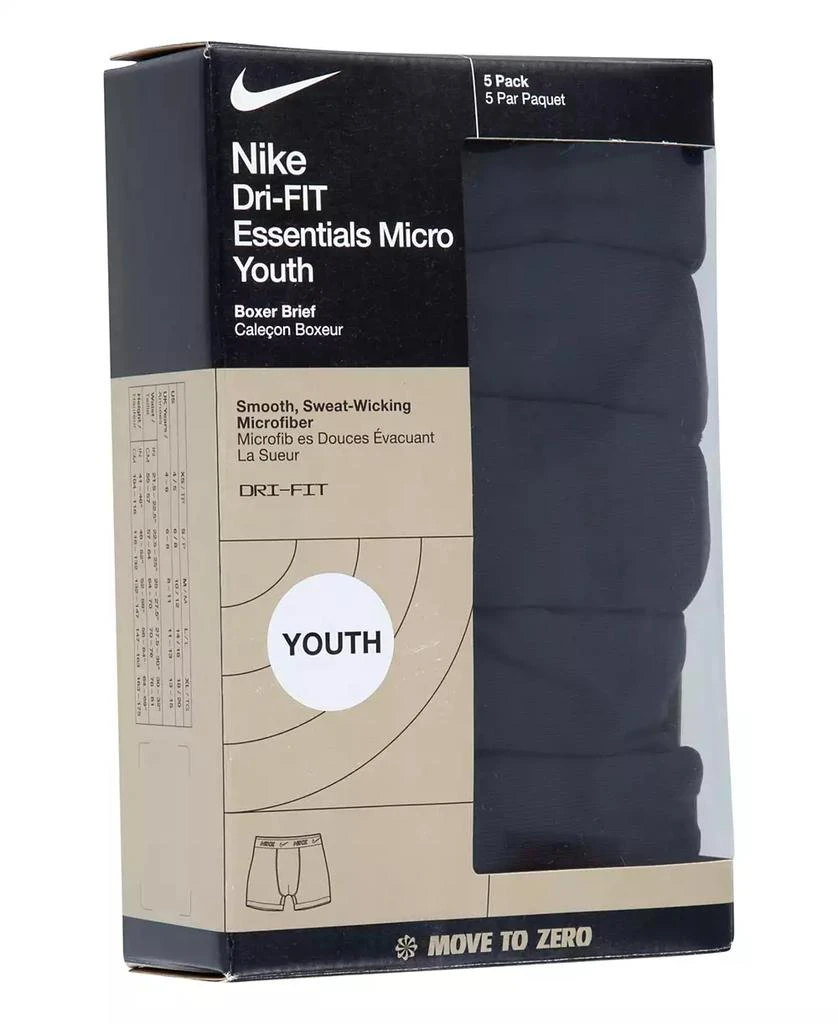 NIKE Big Boys Dri-FIT Polyester Color Pop Boxer Briefs Underwear, 5-Pack 13