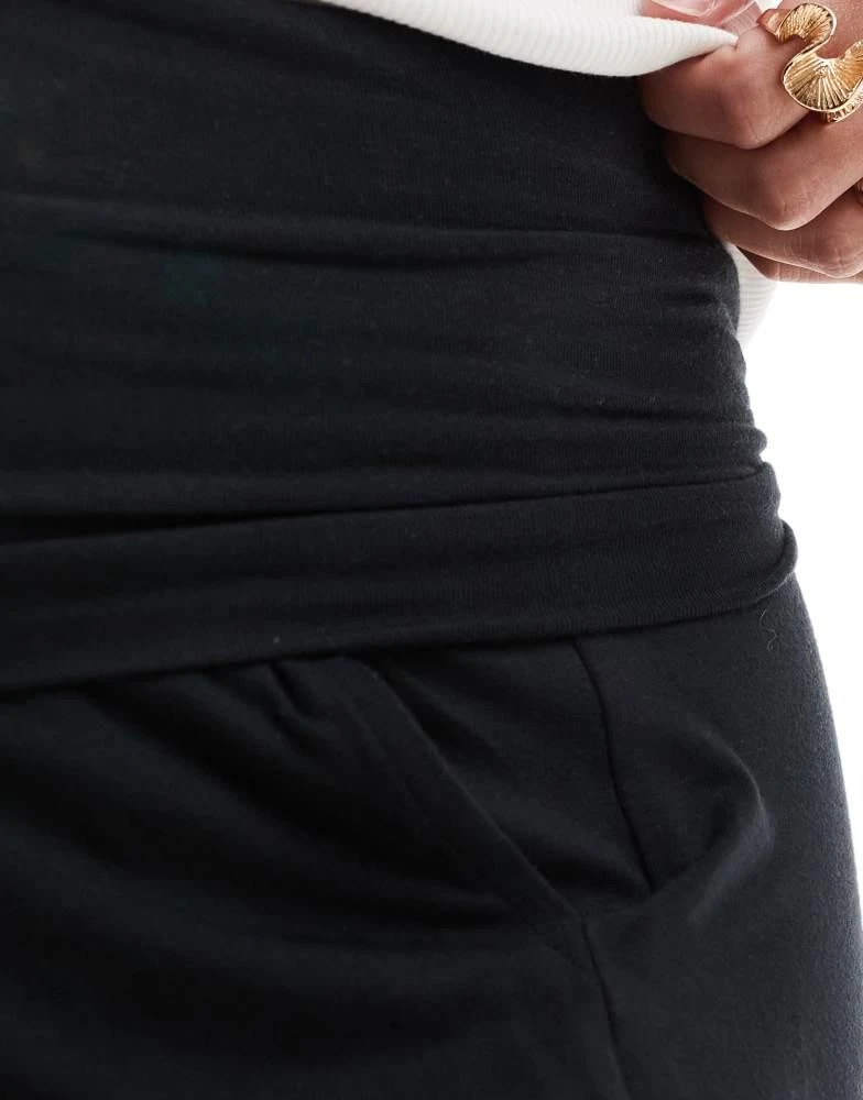 Mama.licious Mamalicious Maternity super soft over the bump lounge trousers in black 5