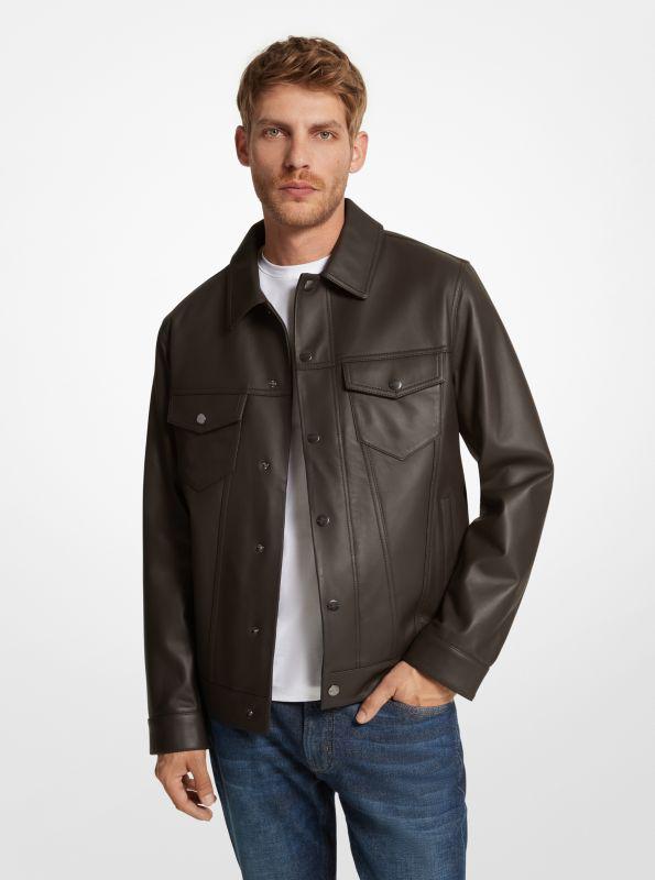 Michael Kors Forrestdale Leather Jacket