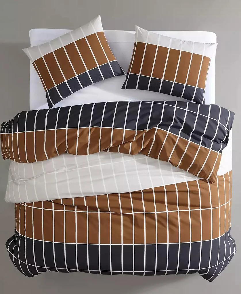 marimekko Tiiliskivi Raita Cotton 3 Piece Duvet Cover Set 4