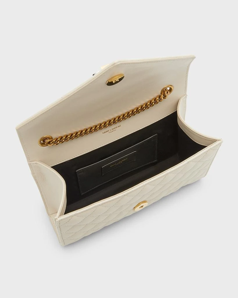 Yves Saint Laurent Envelope Triquilt Small YSL Shoulder Bag in Smooth Leather 3