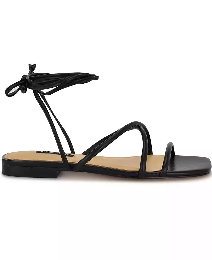 Nine West Women's Mikila Strappy Lace Up Flat Sandals 2