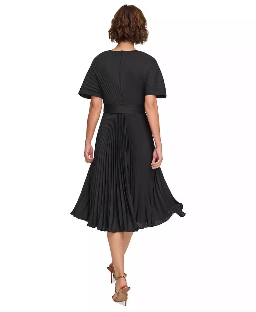 DKNY Women's Pleated Fit & Flare Dress 2