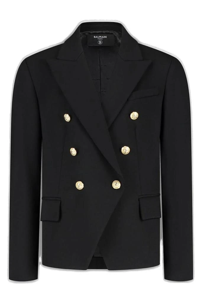 Balmain Balmain Kids Long Sleeved Double Breasted Jacket