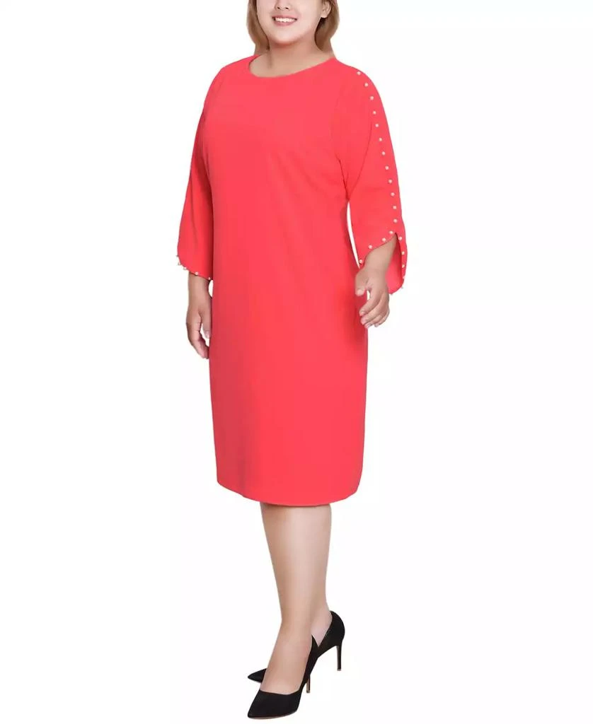 NY Collection Plus Size 3/4 Sleeve Dress 3