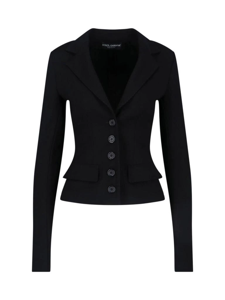 Dolce
Gabbana Tailored Black Jacket With Structured Shoulders And Minimalist Design