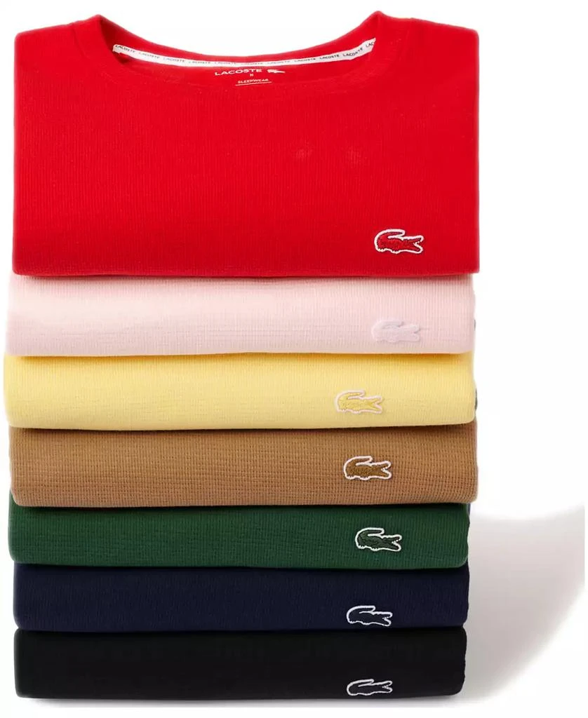 Lacoste Men's Waffle-Knit Thermal Sleep Shirt 11