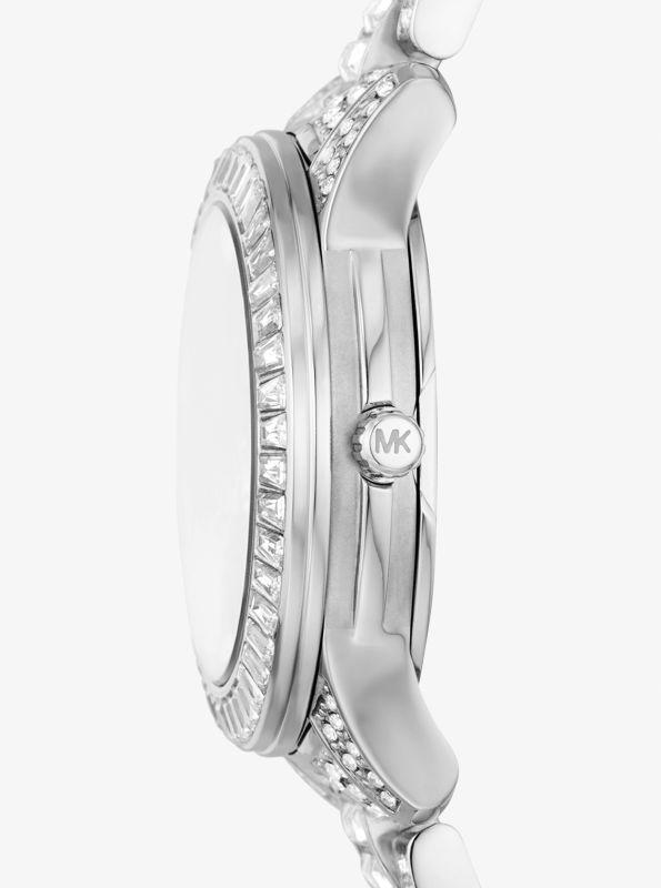 michael_kors Limited-Edition Petite Runway Pavé Silver-Tone Watch