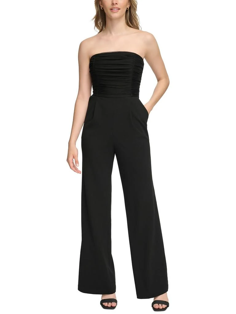 Calvin Klein Womens Strapless Wide Leg Jumpsuit 1