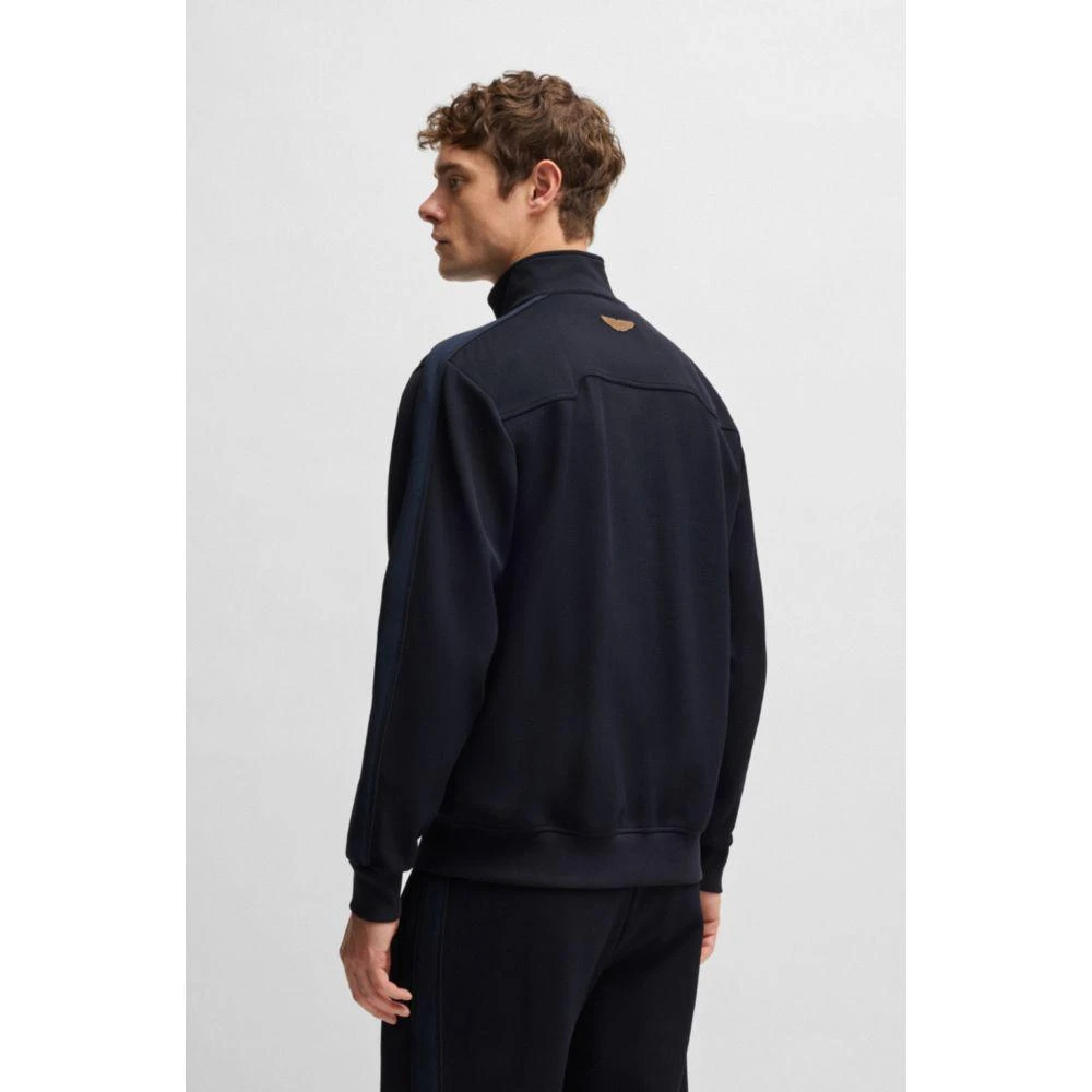 Hugo Boss x ASTON MARTIN jersey jacket with perforated leather stripe 4
