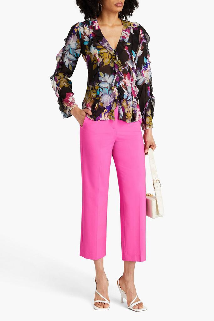 NICHOLAS Amira ruffled floral-print silk-chiffon blouse