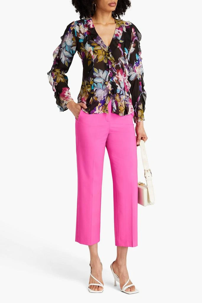 NICHOLAS Ruffled floral-print silk-chiffon blouse 2