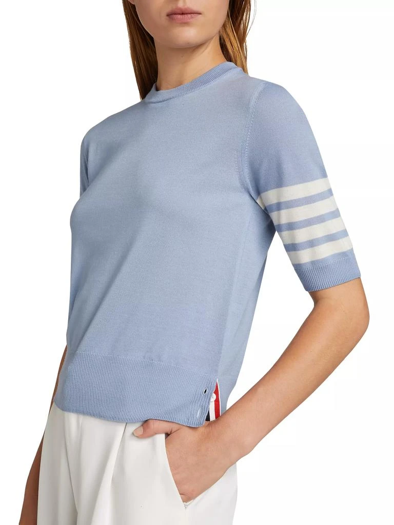 Thom Browne Wool Short-Sleeve Knit Top 5