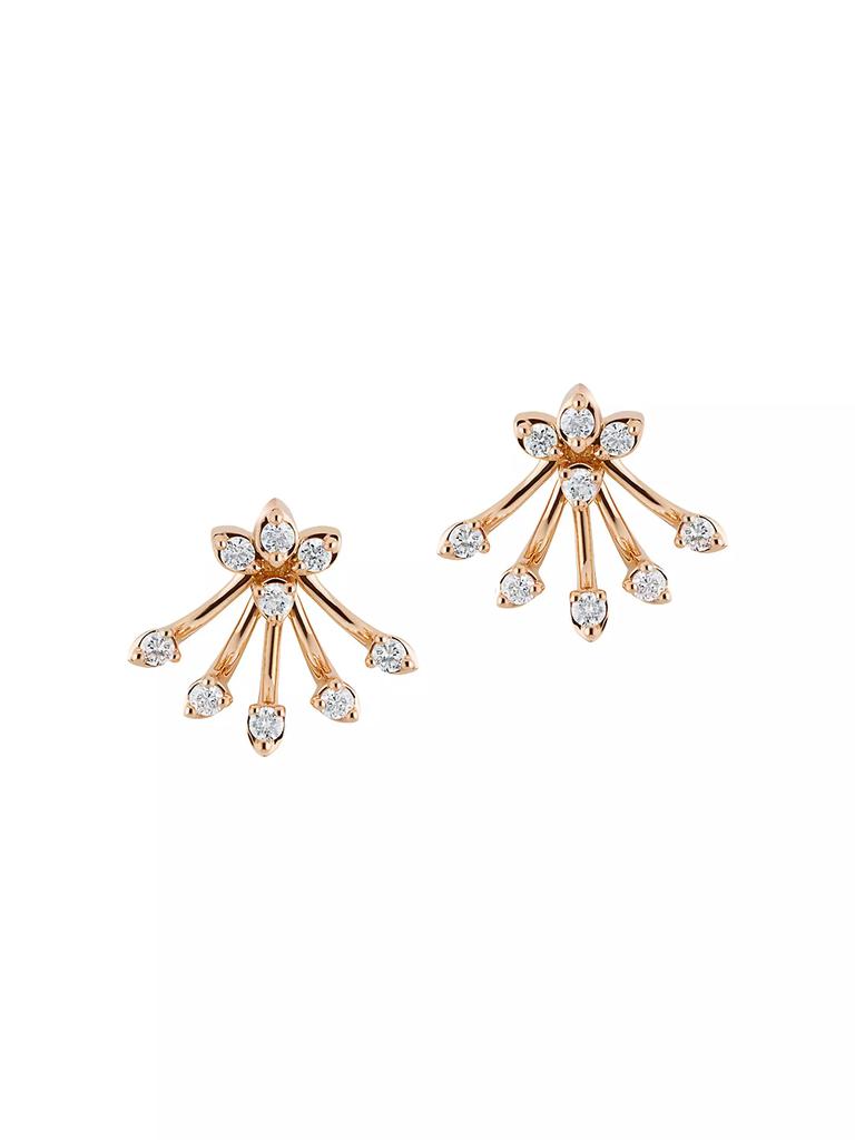HUEB Luminus 18K Pink Gold & 0.20 TCW Diamond Earrings