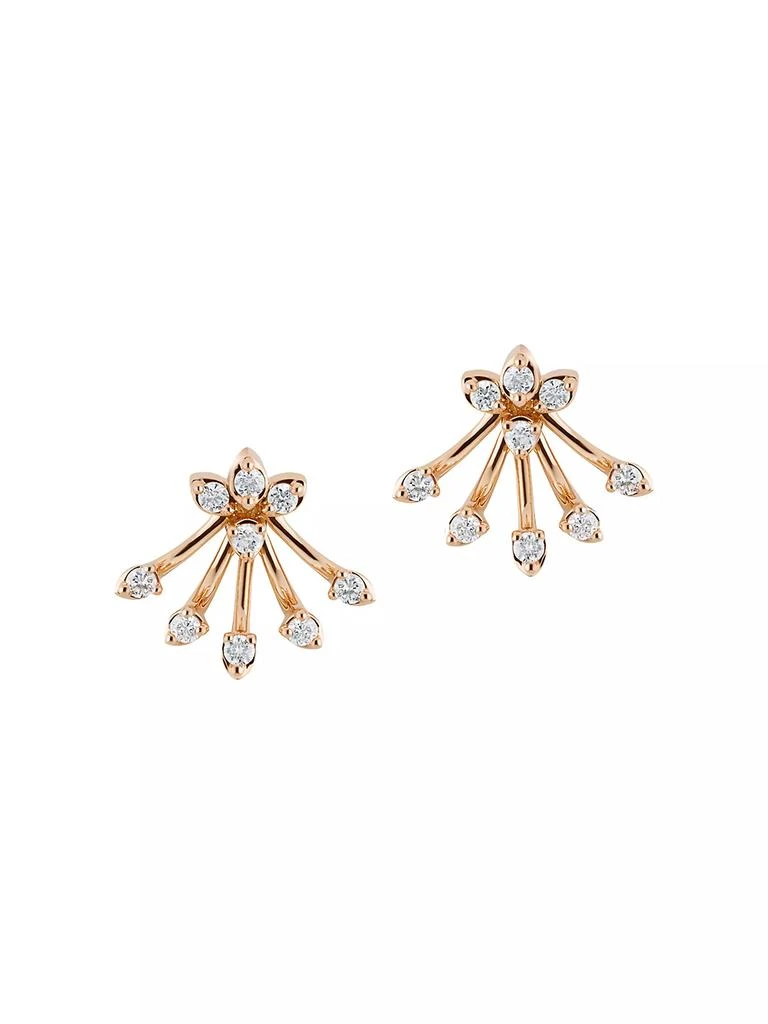 HUEB Luminus 18K Pink Gold & 0.20 TCW Diamond Earrings 1