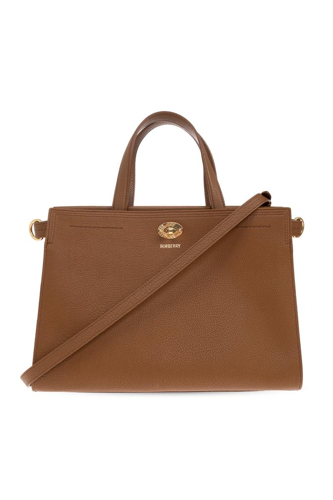 Burberry Banwell Check Canvas & Leather Satchel - Tote Bags