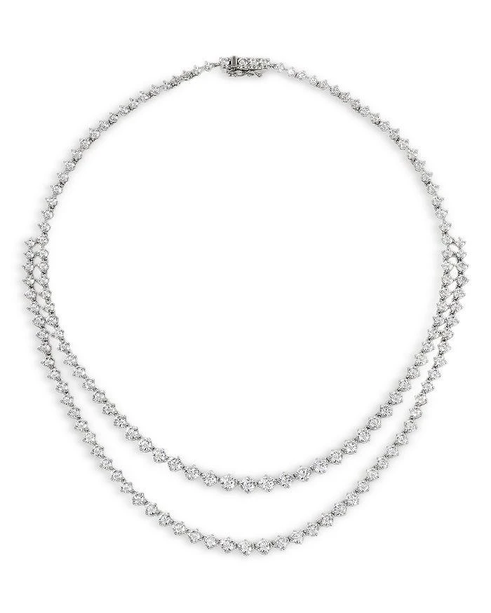 Nadri Cassi Cubic Zirconia Layered Tennis Necklace, 15"   1