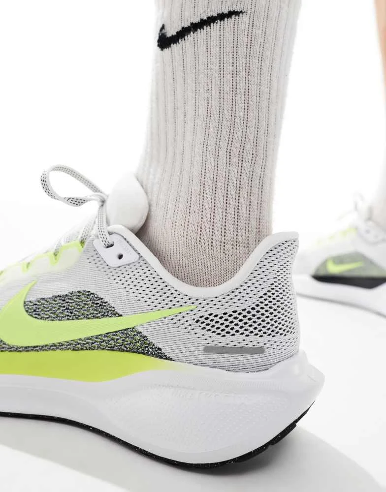 NIKE Nike Running Air Zoom Pegasus 41 trainers in white and yellow 4