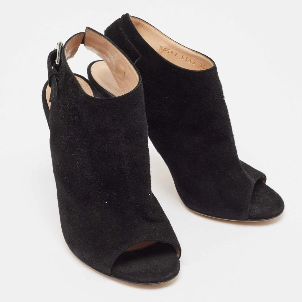 Gianvito Rossi Gianvito Rossi Black Suede Open Toe Slingback Sandals Size 38.5 4