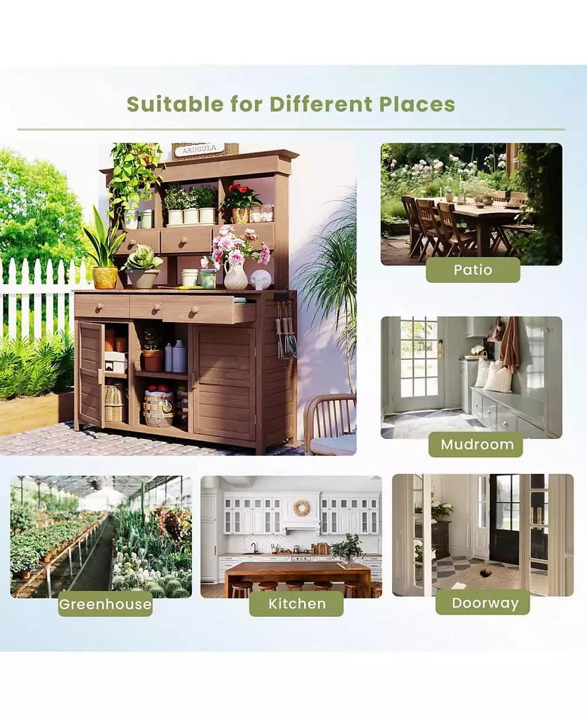 Streamdale Furniture Garden Potting Bench with Hutch
Storage 2