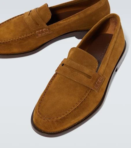 Manolo Blahnik Perry suede penny loafers 3