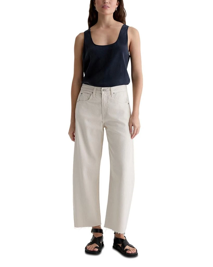 AG Hattie High Rise Crop Barrel Jeans in Opal Stone 2